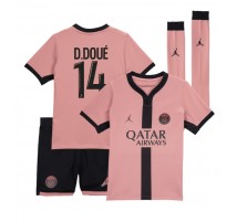 Paris Saint-Germain Desire Doue #14 Koszulka Trzecia dzieci 2024-25 Krótki Rękaw (+ krótkie spodenki)